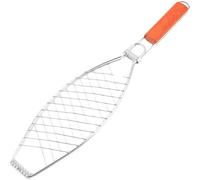 Vobumix Fish Grilling Basket with Handle Bbq Grill Basket Picnic Food Holder for Fish Vegetables Steak Shrimp Chops