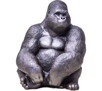 Vobumix Iron Gorilla Sculpture Antique Gorilla Figurine Animal Statue Miniature Desktop Ornament for Home Living Room Office Decor