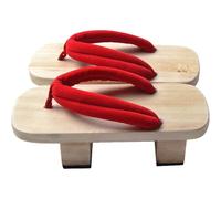 Vobumix Japanese Geta Summer Wooden Clogs Sandals Women Slipper Thick Bottom Platform Sandals Two-teeth Japanese Traditional High Heel