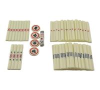 Vobumix Japanese Mahjong Set, 88 Plastic Pieces with Traditional Tiles, Wind Markers, Dragon Tiles and Dice, Complete Game Set