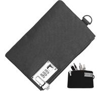 Vobumix Money Bag with Lock Portable Coin Purse Locking Accessories Pouch for Cash Bank Deposits Credit Card