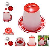 Vobumix Plastic Food Feeder for Chicken Chick Hen Mini Farm Animal Feeding Watering Supplies Reusable Food Feeder with Lid for Parrots
