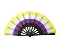 Vobumix Rainbow Folding Fans Pride Gay Lesbian Handheld Folding Fan Wedding Pride Decor Lgbt Pride Month Accessories Party Favors