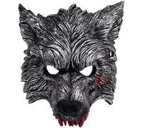 Vobumix Scary Werewolf Mask Animal Face Mask Costume Accessories for Halloween World Book Day Masquerade Cosplay Party Decoration