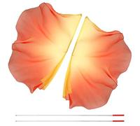 Vobumix Semicircle Worship Flag 2pcs Worship Angel Praise Flags, Dance Flags with 2 Telescopic Rods Shiny Praise Flag Worship Banner