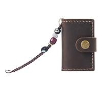 Vobumix Tiny Leather Travelers Notebook Travel Pocket Notepad Portable Steno Book Vintage Small Journal for Office School Writing Plan Memo