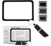 VOCA 5X Magnifying Glass with Light, Large Rectangle Reading Magnifier with 48