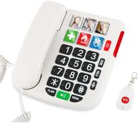 VOCA Big Button Telephone for Seniors, CP121 Amplified Telephone, Hands-Free Speaker, Hearing Aid Compatible