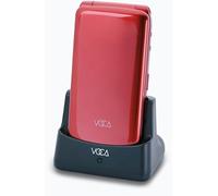 VOCA V340 4G Big Button Flip Mobile Phone for Elderly (Red), Loud Volume, Charging Dock, Easy to Use, Basic Elderly Phone, Senior friendly, SOS Button, FM Radio, Camera, Talking Key, Picture Contact