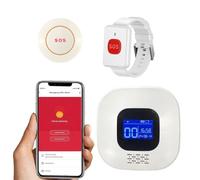 VOCA Wireless Personal Alarms & Pager for Elderly, Emergency Alarm, SOS Button, Panic Alarm, Nurse Call Bell, SOS System for Home/Personal, Caregiver Pager, Seniors, Patients, Disabled, 2.4G WiFi