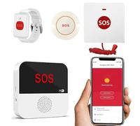 VOCA Wireless Personal Alarms & Pager for Elderly, Emergency Alarm, SOS Button, Panic Alarm, Nurse Call Bell, SOS System for Home/Personal, Caregiver Pager, Seniors, Patients, Disabled, 2.4G WiFi