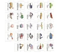 Vocabulary Building Flash Cards, Common Words Flash Cards | 24 Sheets Flash Cards for Primary Reading Words - CH Syndrome Learning Education Materials