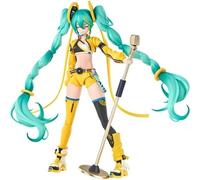 Vocaloid Fantastics Series Hatsune Miku Vivid Echoes Model Kit, Collectible Anime Figure with Microphone Stand, Turquoise Hair, Yellow Outfit