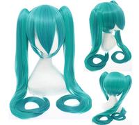 VOCALOID Hatsune Miku Sakura Snow Senbonzakura Two Ponytails Wig Cosplay Costume Long Synthetic Hair Halloween Party Wigs 16