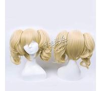 Vocaloid Kagamine Rin Hard-r.k.mix Ver. Wig Lolita Blonde Clip-on 2 Ponytails Costume Cosplay Wigs + Wig Cap PL-073-1