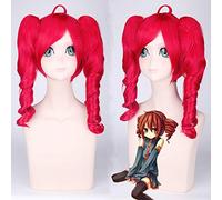 Vocaloid Kasane Teto Red Two Ponytails Wavy Curly Wig Cosplay Costume Women Synthetic Hair Halloween Party Play Wigs Pelucas Pl-020