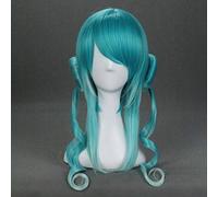 VOCALOID Snow Miku Cosplay Wig Bridal Gown Green Heat-resistant Fiber Hair Halloween Party Costume Wigs Perucas KUZZ042K