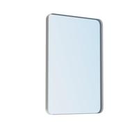 VocalStar 18 x 26 Inch Silver Bathroom Mirror for Wall, Metal Framed Rounded Rectangle Vanity Mirror Modern Farmhouse, 1/4-inch Shatterproof Glass | Ultra-Flush Hanging