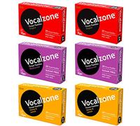 Vocalzone 3 Flavour 6 Pack Bundle | Sore Throat Relief Pastilles | Multi-Pack (6 x 24)