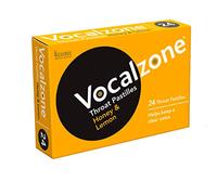 Vocalzone Throat Pastilles Honey & Lemon 24 - for Sore Throats and Hoarseness When Overusing Your Voice. Produced and Sold in The United Kingdom Since 1912.