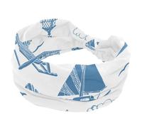 Vocation Ship Lighthouse Deck Chair Conch Wide Headbands for Women Elastic Turban Headband Non Slip Hair Band, Sweat Workout Head Bands Fashion Head Wraps Hair Accessories