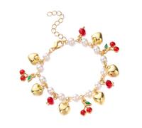 Vocation Styles Decoration For Trendy Women With Strawberry Cherrys Heart And Pearls Beads Daily Use Casual Wear
