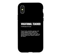 Vocational Teacher Definition Funny Trade School Educator Case for iPhone X/XS