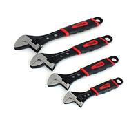 VOCHE 4PC Black Heavy Duty Adjustable Wrench Spanner Set 6" 8" 10" 12"
