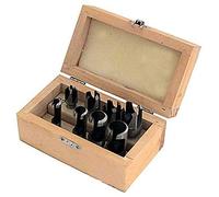 Voche 8 Piece Wood Plug Cutters in Wooden Storage Box
