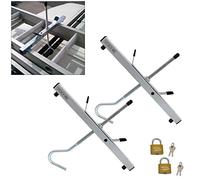 Voche Pro Set of 2 Universal Fitting Lockable Car Or Van Roof Rack Ladder Clamps with 2 Free Padlocks Included!