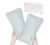 vocheer Small Pillows for Sleeping, 11"x7" Mini Pillow for Travel, Tiny Pillow for Neck, Lumbar, Knee, Wrist, Pets, Cotton Small Back Pillows for Travel, Bed, Office, Machine Washable, Sage-2pc