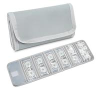 VOCHIC Money Wallet, Money Organizer for Cash with 6 Zipper Pockets, Money Bag, Cash Bill Organizer, Envelope Wallet, Money Bag, Small