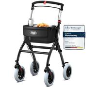 VOCIC Lightweight Indoor Rollator for Home,Foldable Indoor Rollator for Senior Aluminium Mobility Walker with Quiet Tires Rollators for Seniors with Foldable Tray, 5 Year Support
