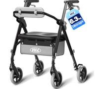 VOCIC Z12 Lightweight Rollator Walker with Seat for Senior,6.3kg,Adjustable