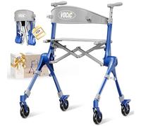 VOCIC Z35 PackGo Rollator Walker with Seat, Magnesium Only 5.7kg, Max 136kg