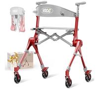 VOCIC Z35 PackGo Rollator Walker with Seat, Magnesium Only 5.7kg, Max 136kg