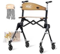 VOCIC Z35 PackGo Rollator Walker with Seat, Magnesium Only 5.7kg, Max 136kg