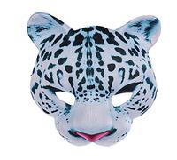 Vocoliday 1Pcs Halloween Half Face Masquerade Masks Animal White Leopard Half Masks for Halloween Christmas Birthday Carnival Festival Holiday Bar Party Dress Up Costume Props