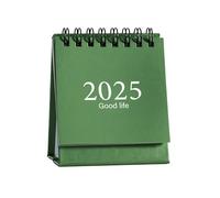 Vocoliday Mini Desk Calendar July 2024 to Dec 2025，Portable Small Desktop Calendar Standing Flip Academic Year Monthly Calendars for Home Office Table Decoration and Planning Organizing (Green)