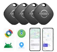 VOCOlinc Air Tracker Tags-4 Pack for iOS & Android, Item Finder Compatible with Apple Find My and Google Find Hub App, Bluetooth Luggage Tag for Wallet, Backpack, Keys, Bags
