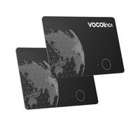 VOCOlinc Dual System Air Card Tag 2 Pack, Rechargeable Wallet Tracker Work with Android Google Find Hub or iOS Apple Find My APP (Huawei not Supported), Smart Finder Locator for Wallet/Luggage/Bag