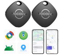 VOCOlinc Smart Tag 2 Pack for iOS & Android, Item Locator Compatible with Apple Find My and Google Find Hub App, Bluetooth Tracker Key Finder for Wallet, Backpack, Luggage, Bags