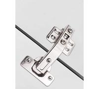 VOCOMO 4 Pack Lazy Susan Hinge Face Frame Plate for 135 Degree Corner Kitchen Cabinet Cupboard Folden Door Hinges, 3 Way Adjustability & Easy Installation