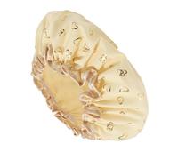 VOCOSTE 1 Pc Women Double Layer Heart-shaped Shower Cap for Bathroom Vacation Champagne