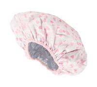 VOCOSTE 1 Pc Women Durable Heart-shaped Shower Cap for Bathroom Vacation Travel Pink