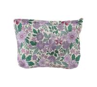 VOCOSTE 1 Pc Women Large French Retro Jacquard Makeup Bag for Travel Vacation Purple