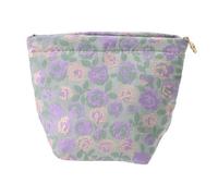 VOCOSTE 1 Pc Women Small Fresh Artistic Jacquard Makeup Bag for Travel Vacation Purple