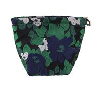 VOCOSTE 1 Pc Women Small Retro Jacquard Makeup Bag for Travel Vacation Camping Green