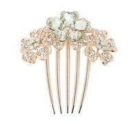 VOCOSTE 1 Pc Women Three Flowers Hair Insert Comb for Straight Thick Wavy Hair Green