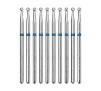 VOCOSTE 10 Pcs Emery Nail Drill Bits Set for Acrylic Nails, 3/32 Inch Nail Art Tools, Manicure Pedicure Shapen Remove Tools, 44.3mm Length, Blue